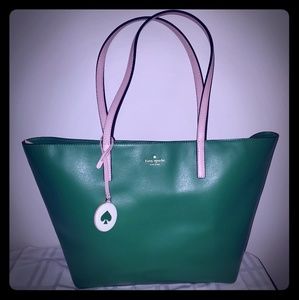 Kate Spade Tote - Pink and Green